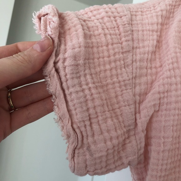 Pretty Light Pink Eileen Fisher Cropped Tee - Picture 3 of 5